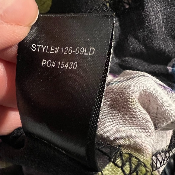 Lulu San Tropez floral jumpsuit wide legs w front slits & open strap back sz XS - Picture 13 of 14